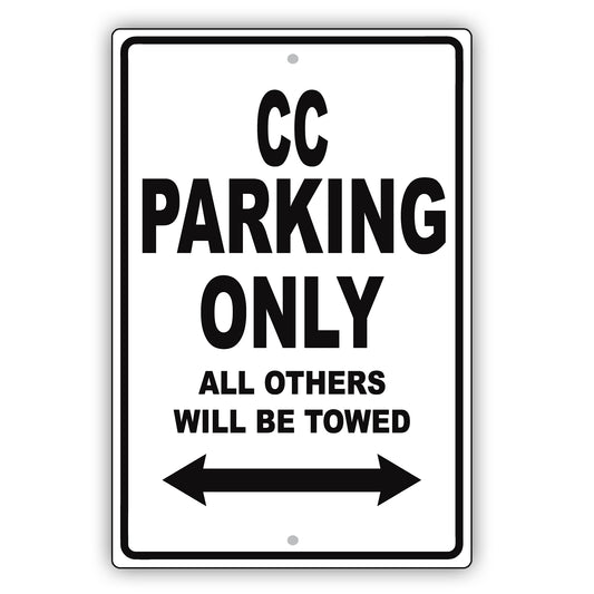 Volkswagen Cc Parking Only All Others Will Be Towed Aluminum Decor Garage Sign
