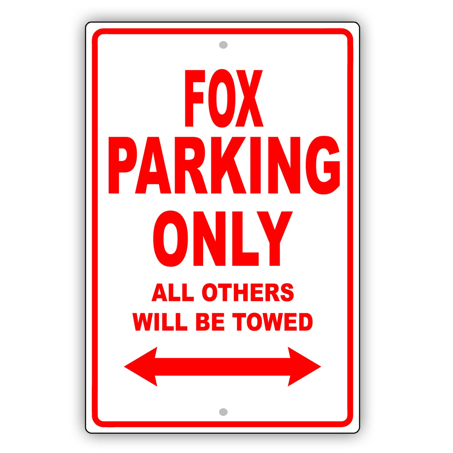 Volkswagen Fox Parking Only All Others Will Be Towed Aluminum Decor Garage Sign