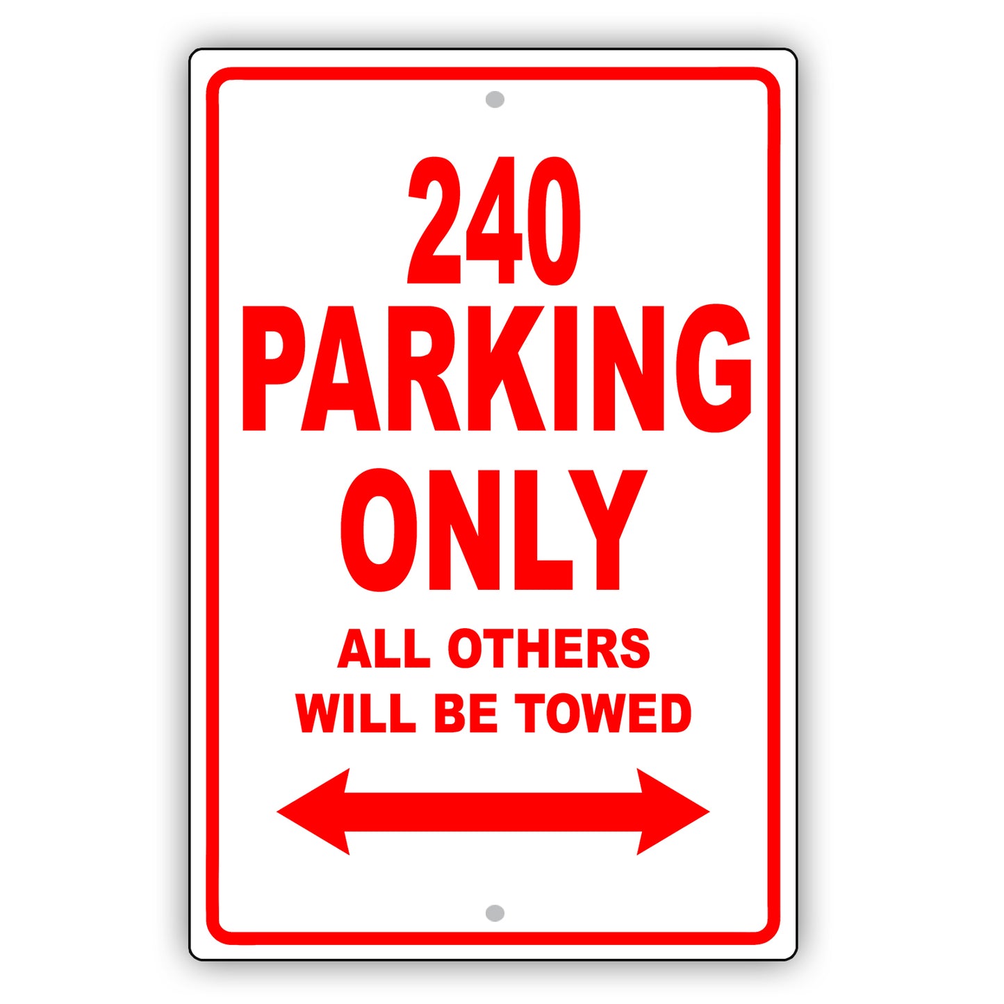 Volvo 240 Parking Only All Others Will Be Towed Aluminum Decor Garage Sign