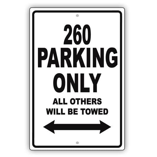 Volvo 260 Parking Only All Others Will Be Towed Aluminum Decor Garage Sign