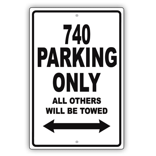 Volvo 740 Parking Only All Others Will Be Towed Aluminum Decor Garage Sign