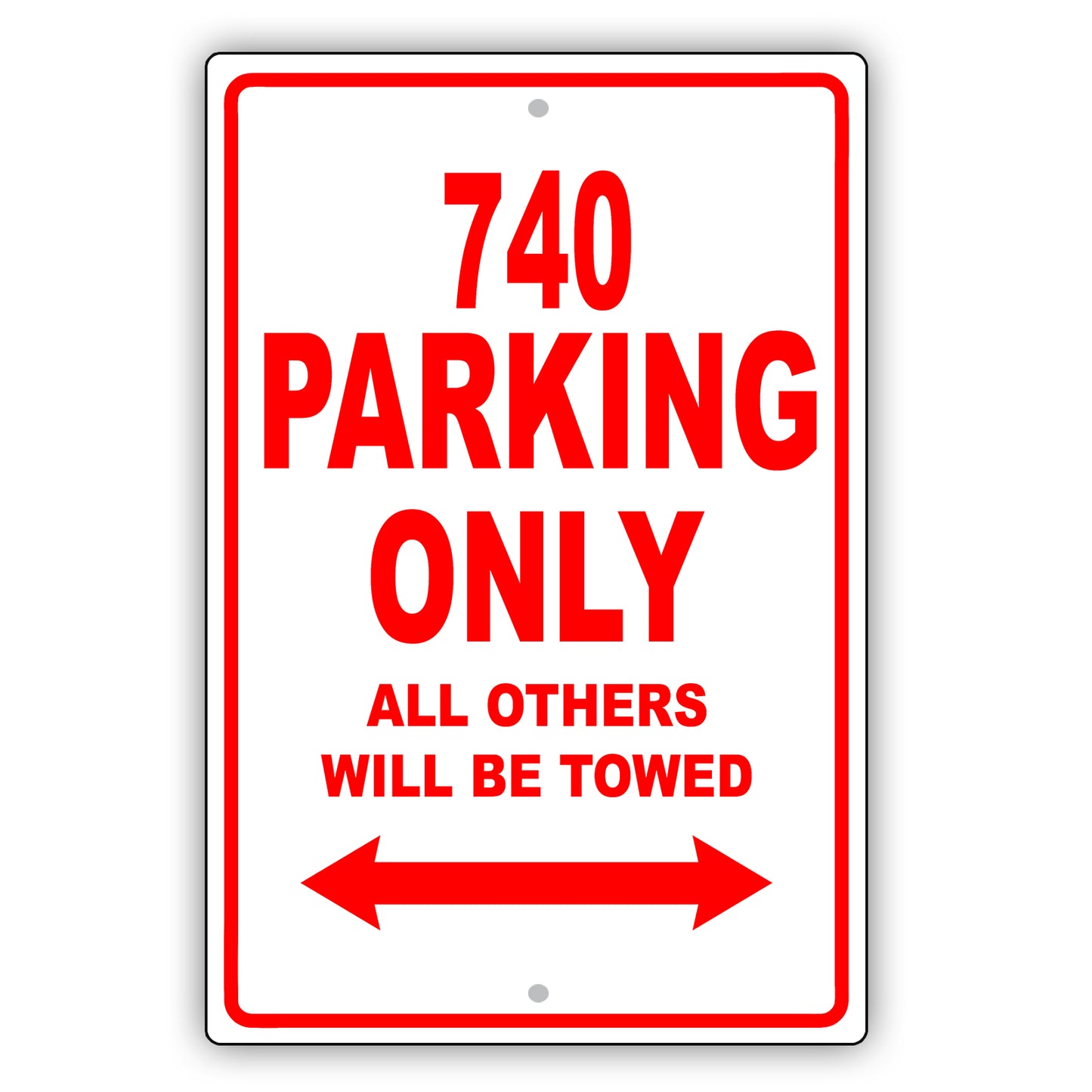 Volvo 740 Parking Only All Others Will Be Towed Aluminum Decor Garage Sign