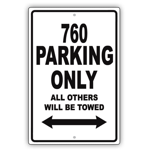 Volvo 760 Parking Only All Others Will Be Towed Aluminum Decor Garage Sign