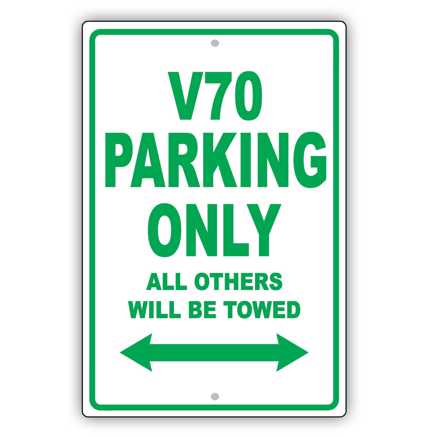 Volvo V70 Parking Only All Others Will Be Towed Aluminum Decor Garage Sign