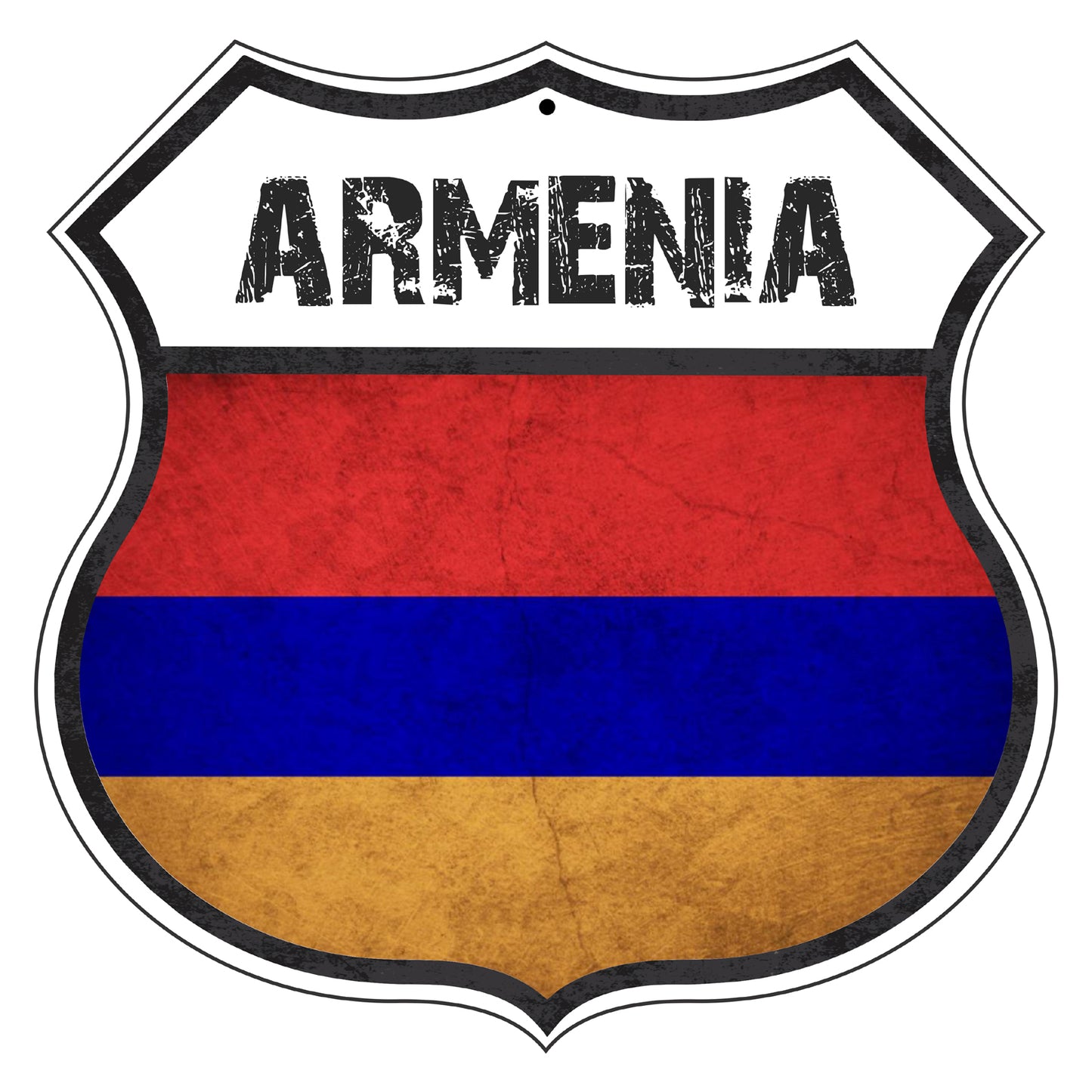Armenia Flag Shield Sign