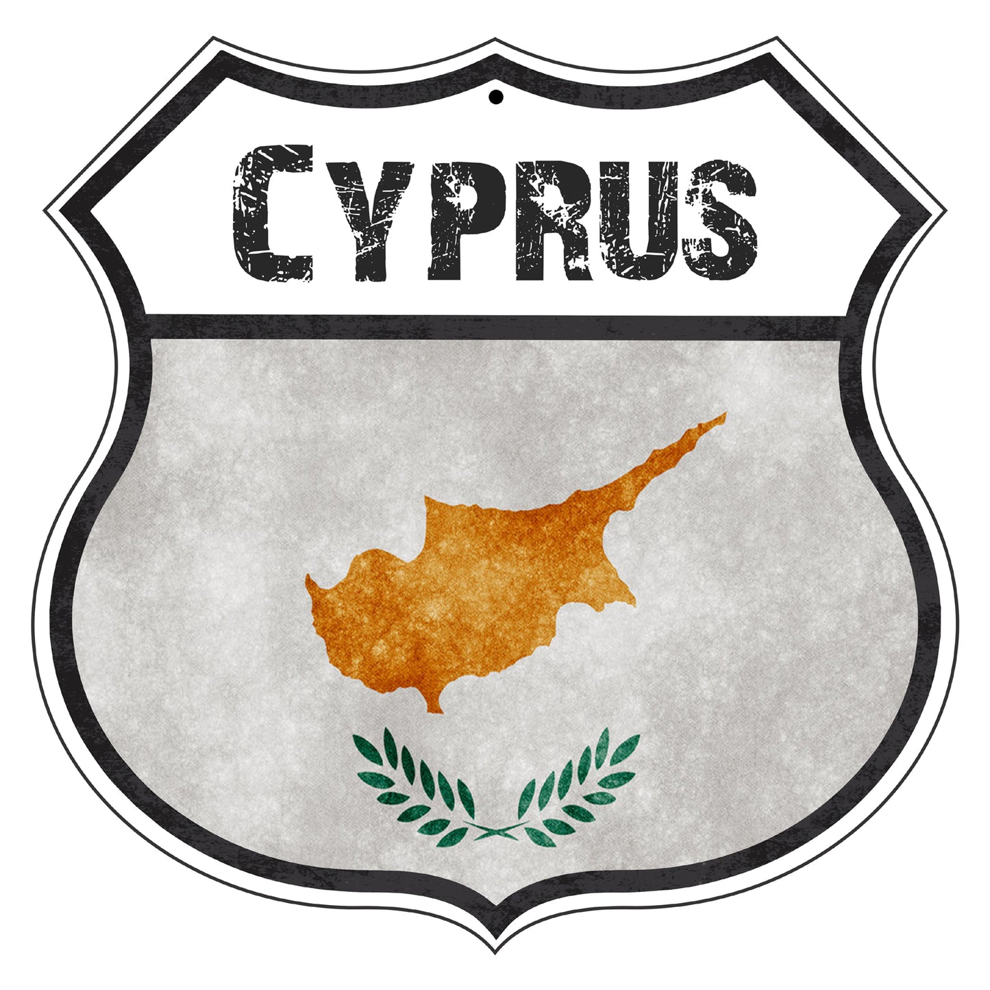 Cyprus Flag Shield Sign