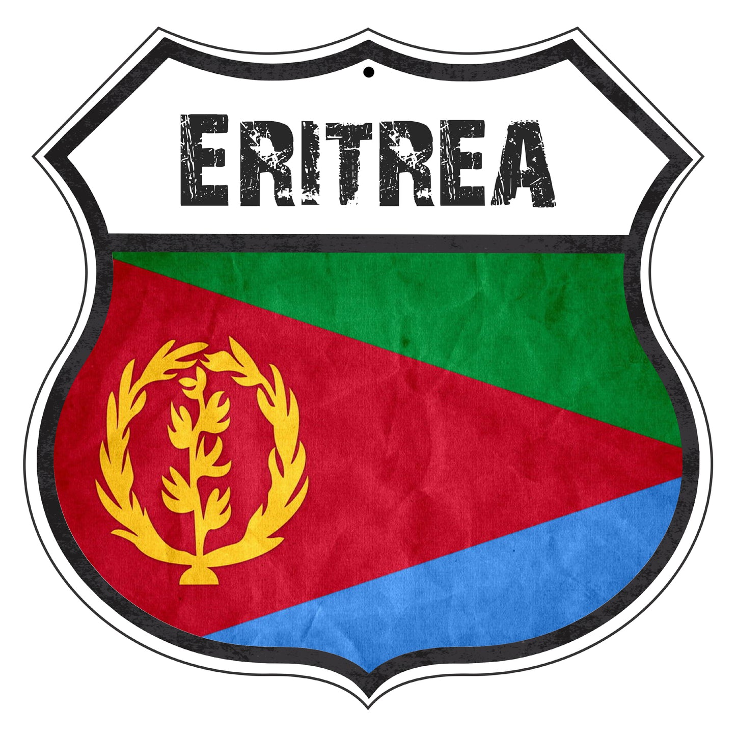 Eritrea Flag Shield Sign