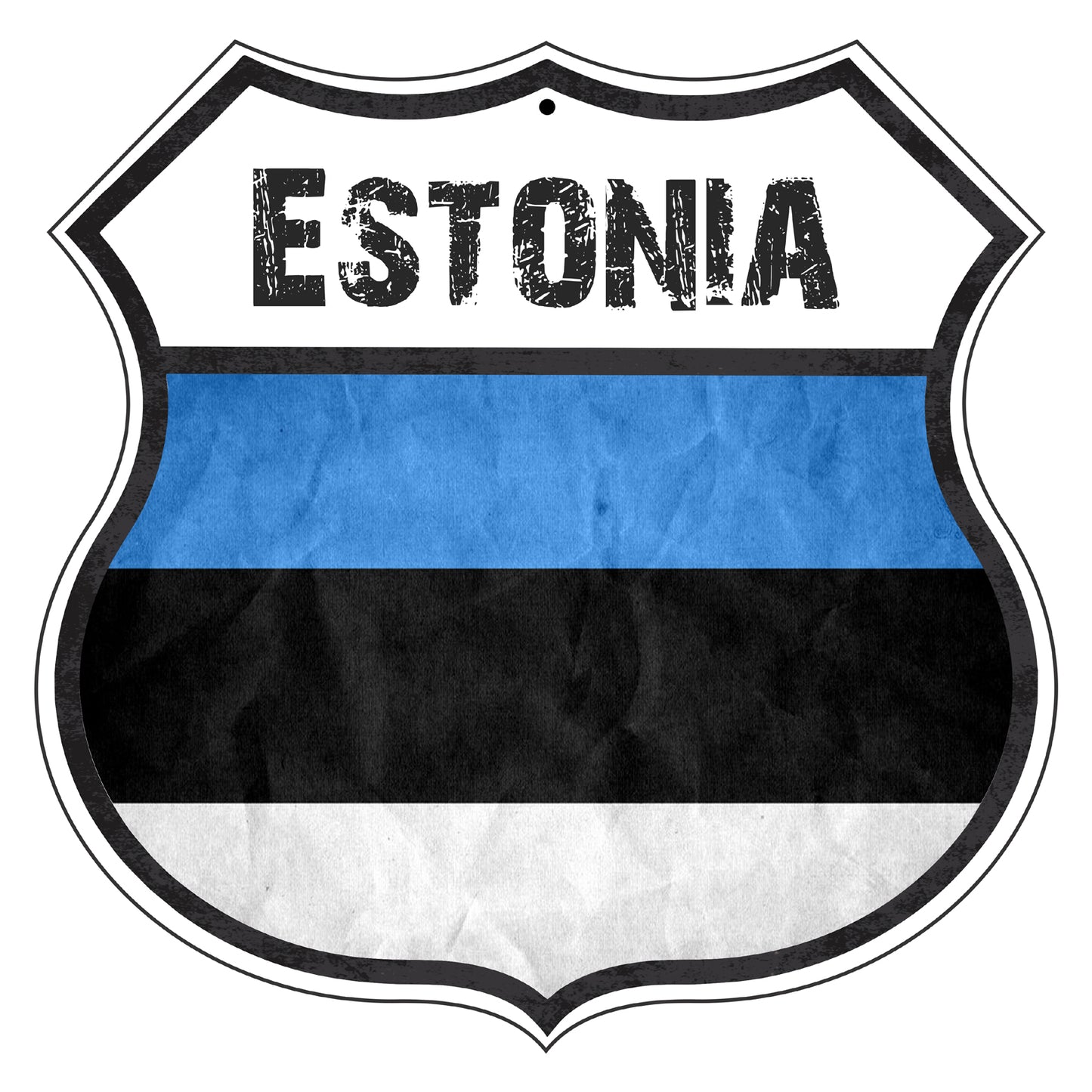 Estonia Flag Shield Sign