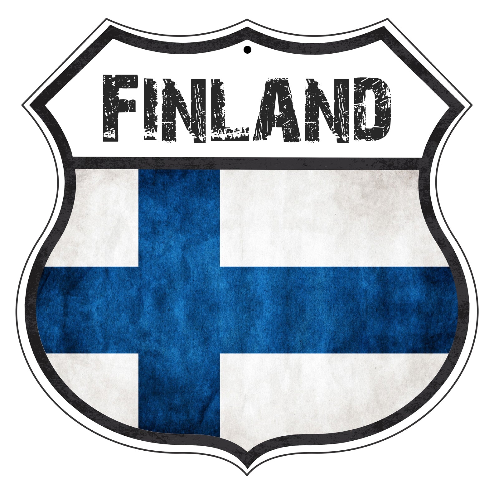 Finland Flag Shield Sign