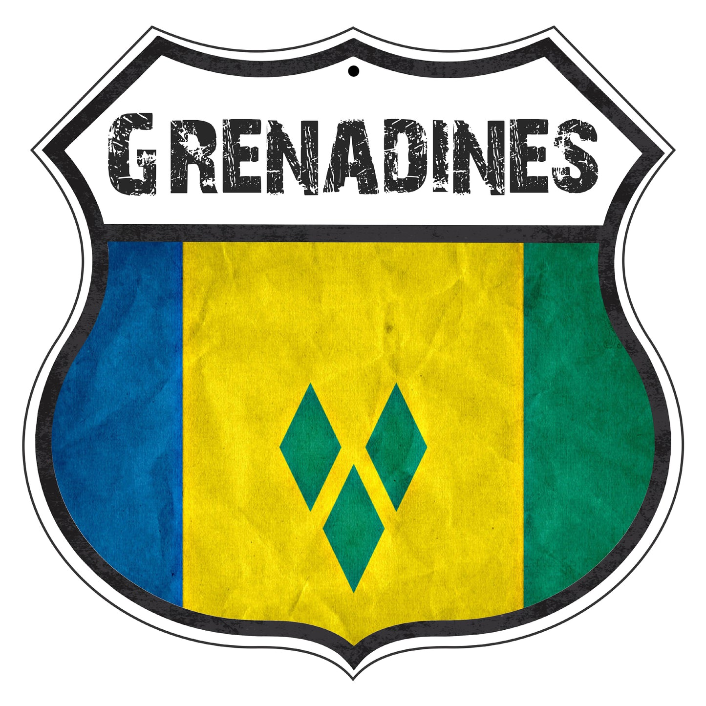 Grenadines Flag Shield Sign