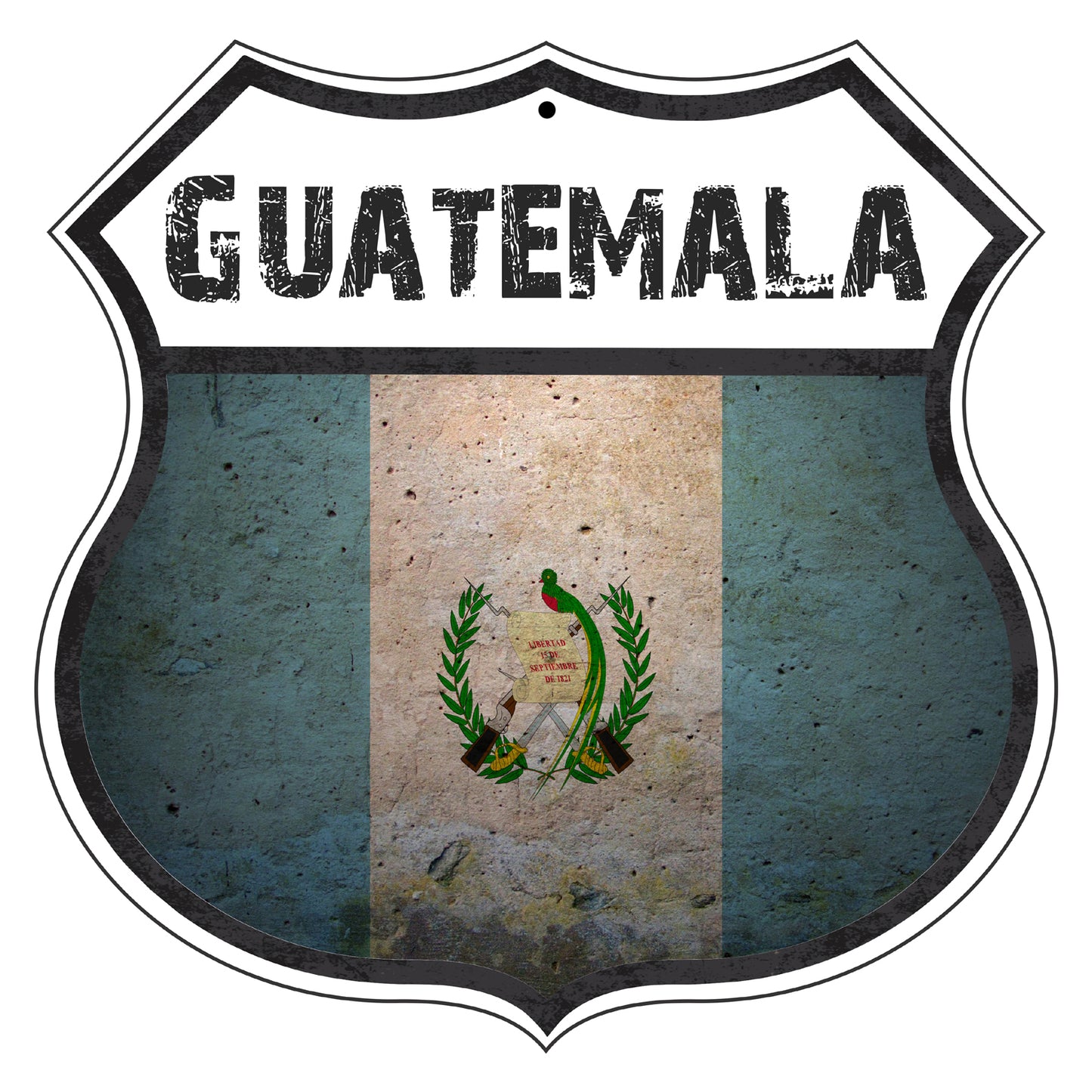 Guatemala Flag Shield Sign