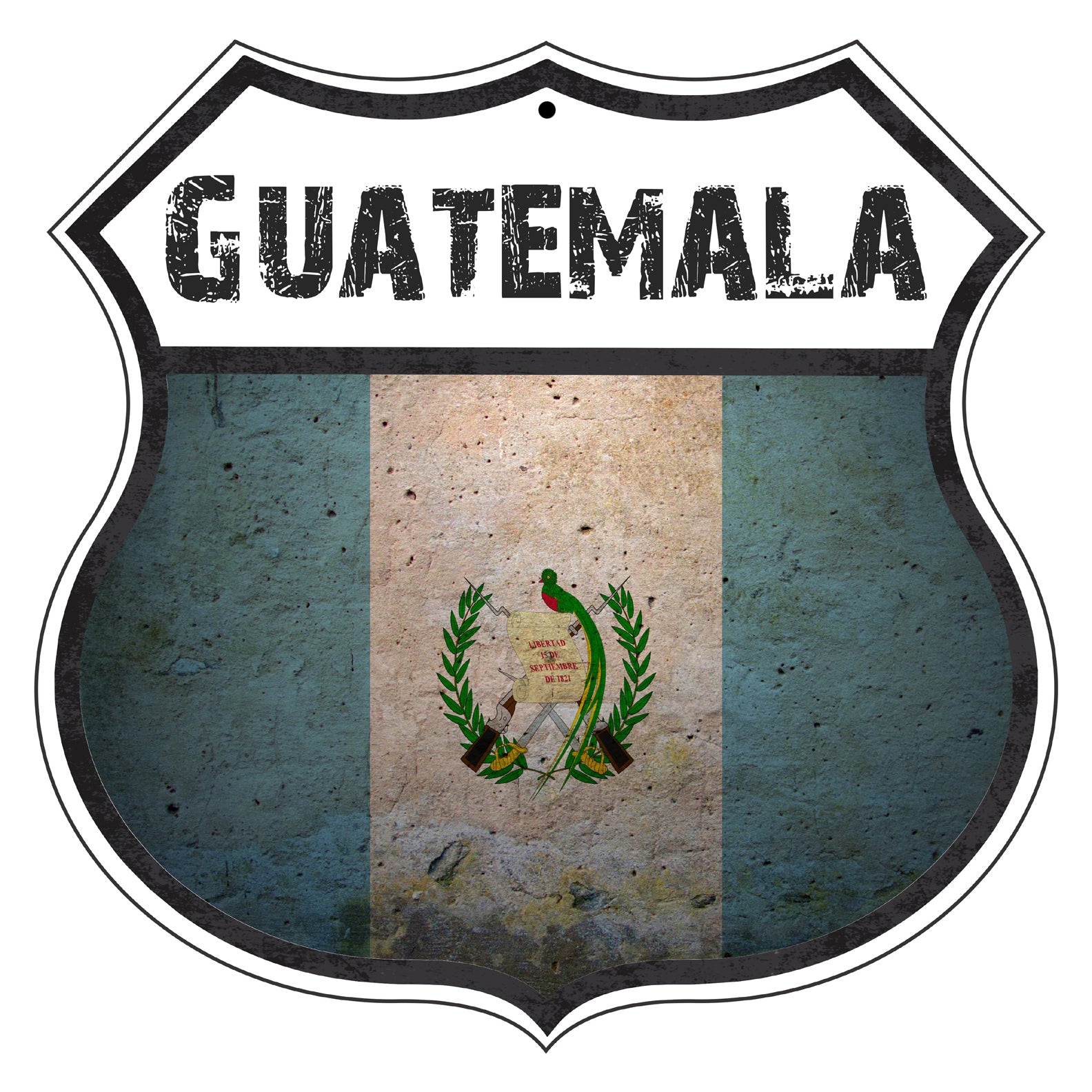 Guatemala Flag Shield Sign