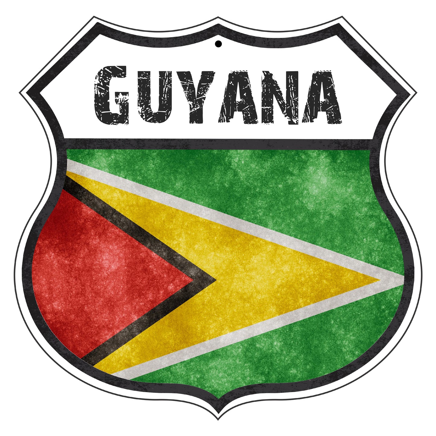 Guyana Flag Shield Sign