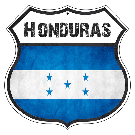 Honduras Flag Shield Sign