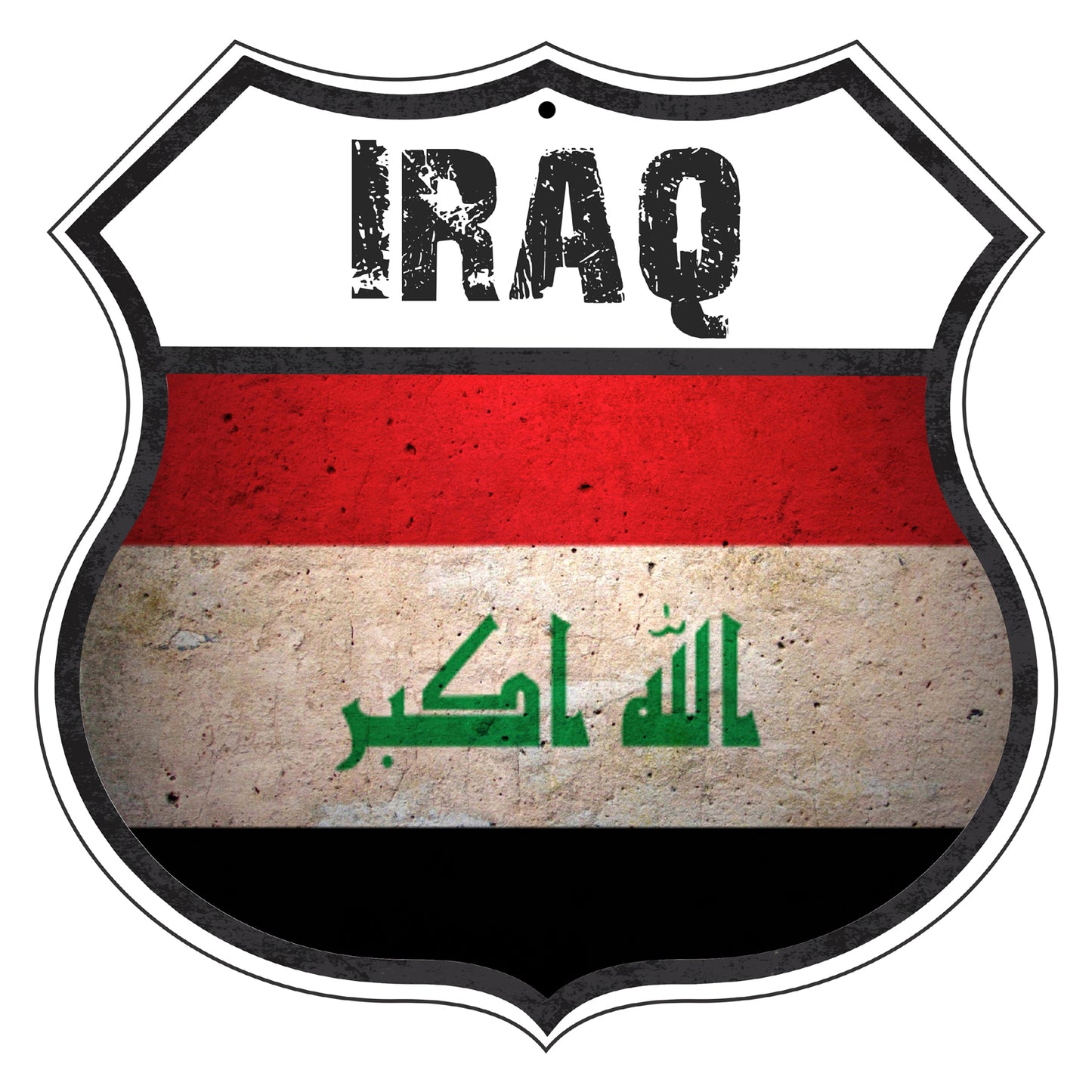 Iraq Flag Shield Sign