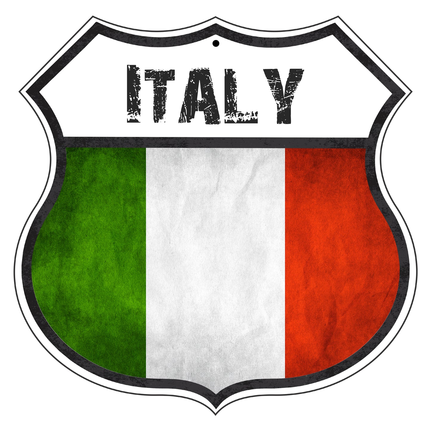 Italy Flag Shield Sign