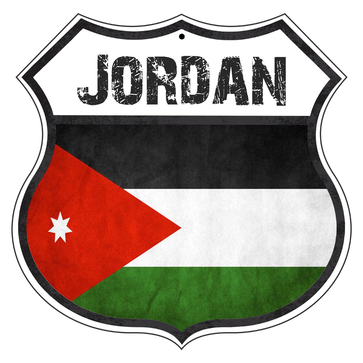 Jordan Flag Shield Sign