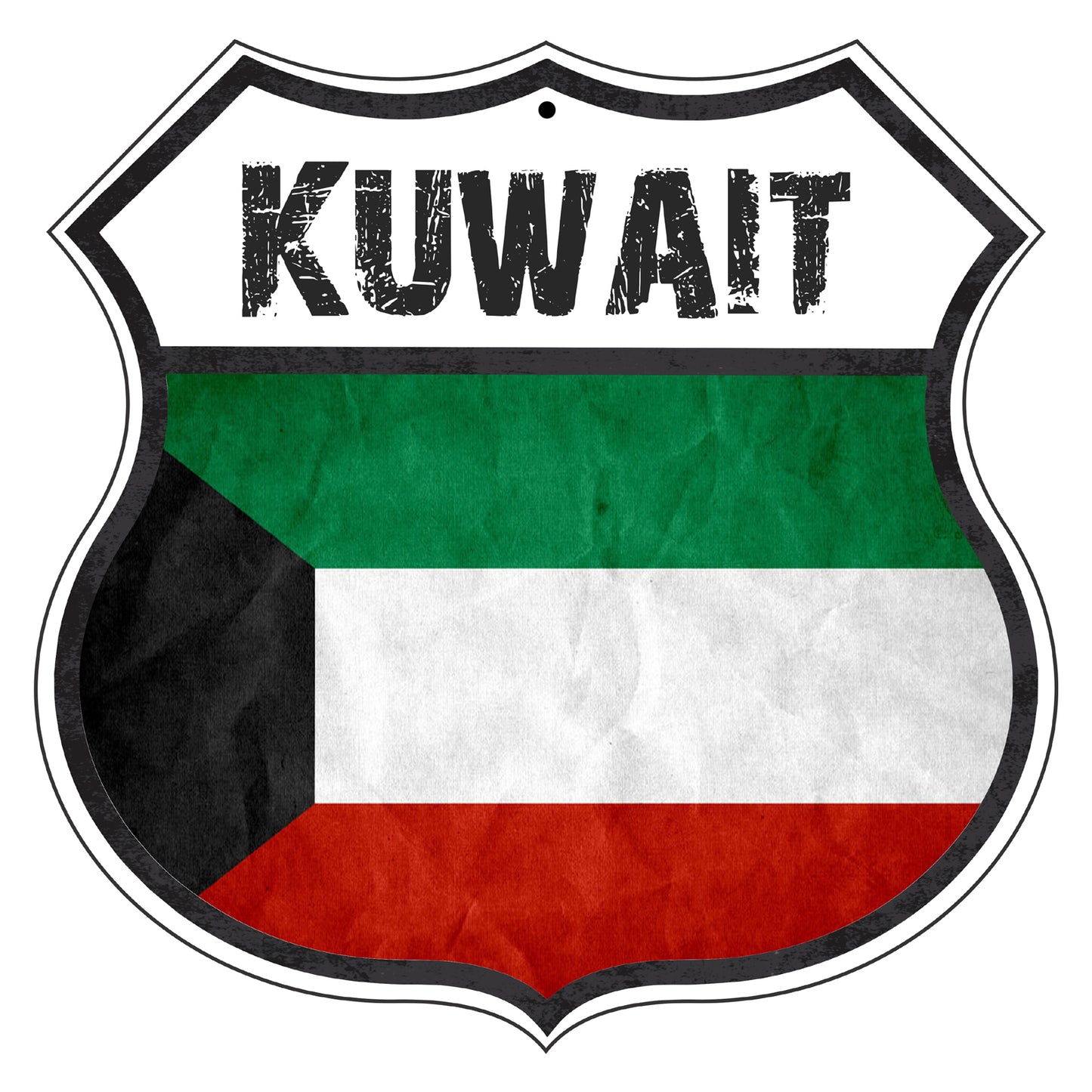 Kuwait Flag Shield Sign