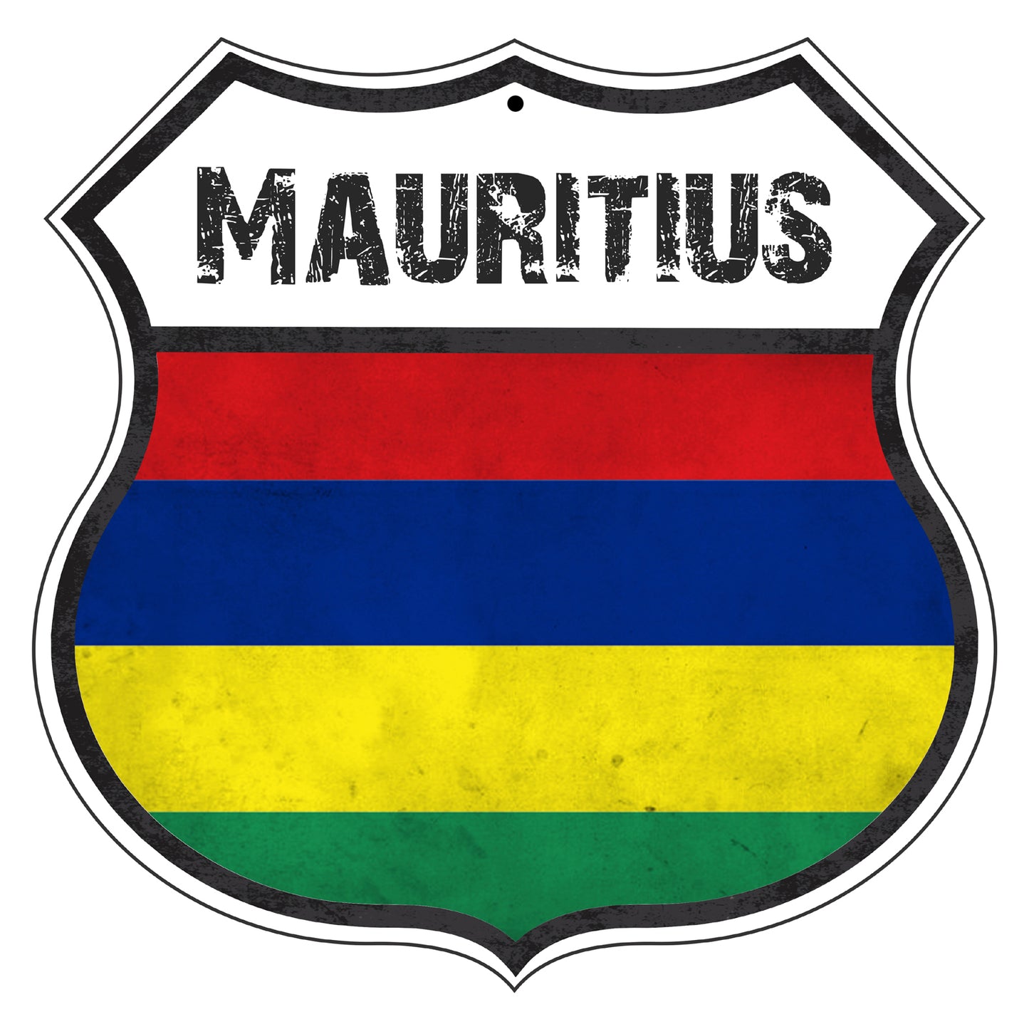 Mauritius Flag Shield Sign