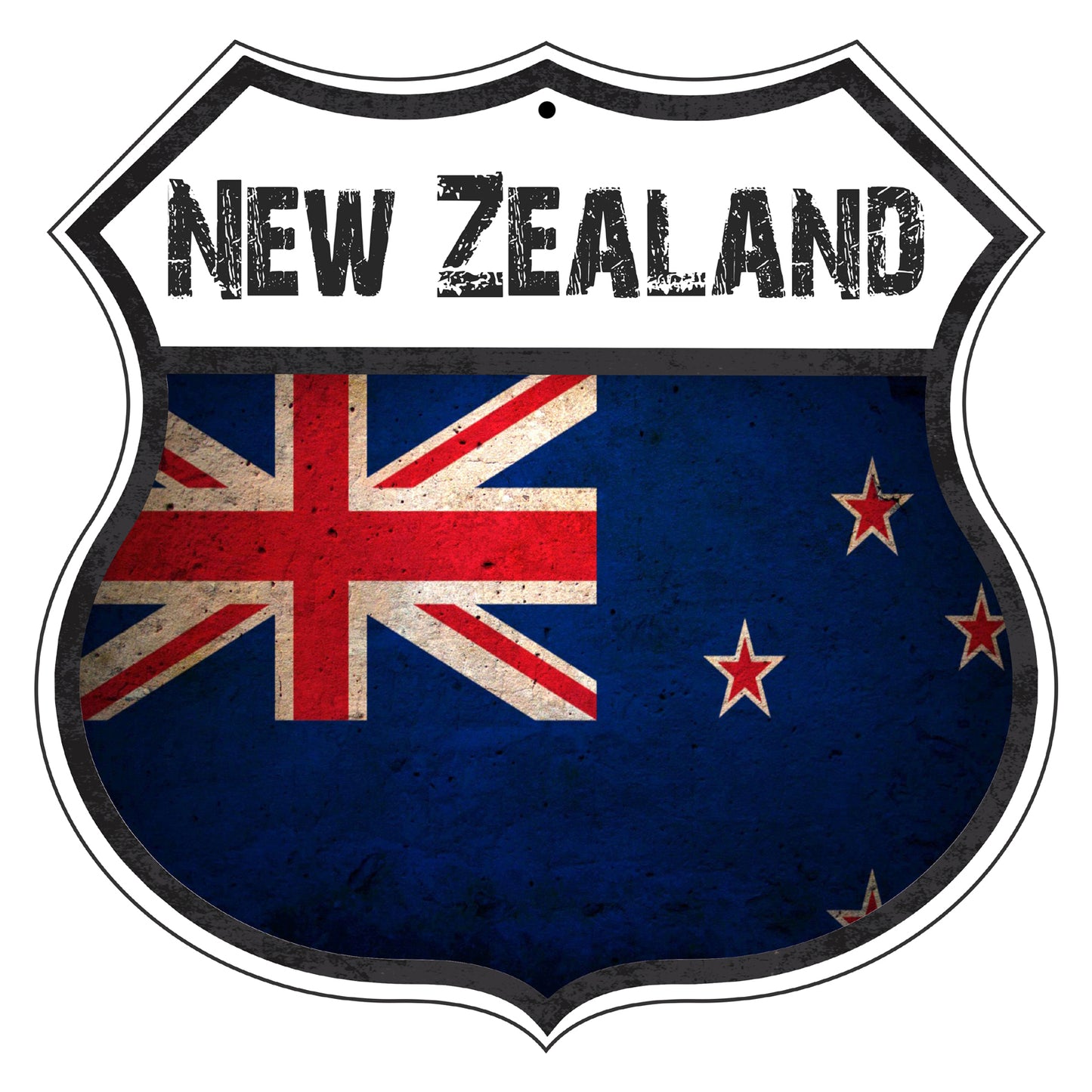 New Zealand Flag Shield Sign