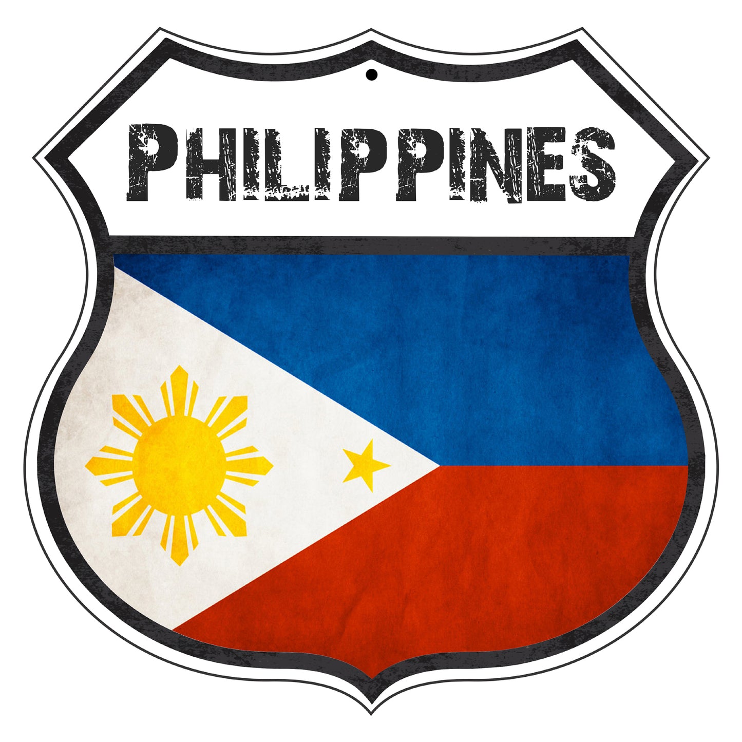 Philippines Flag Shield Sign