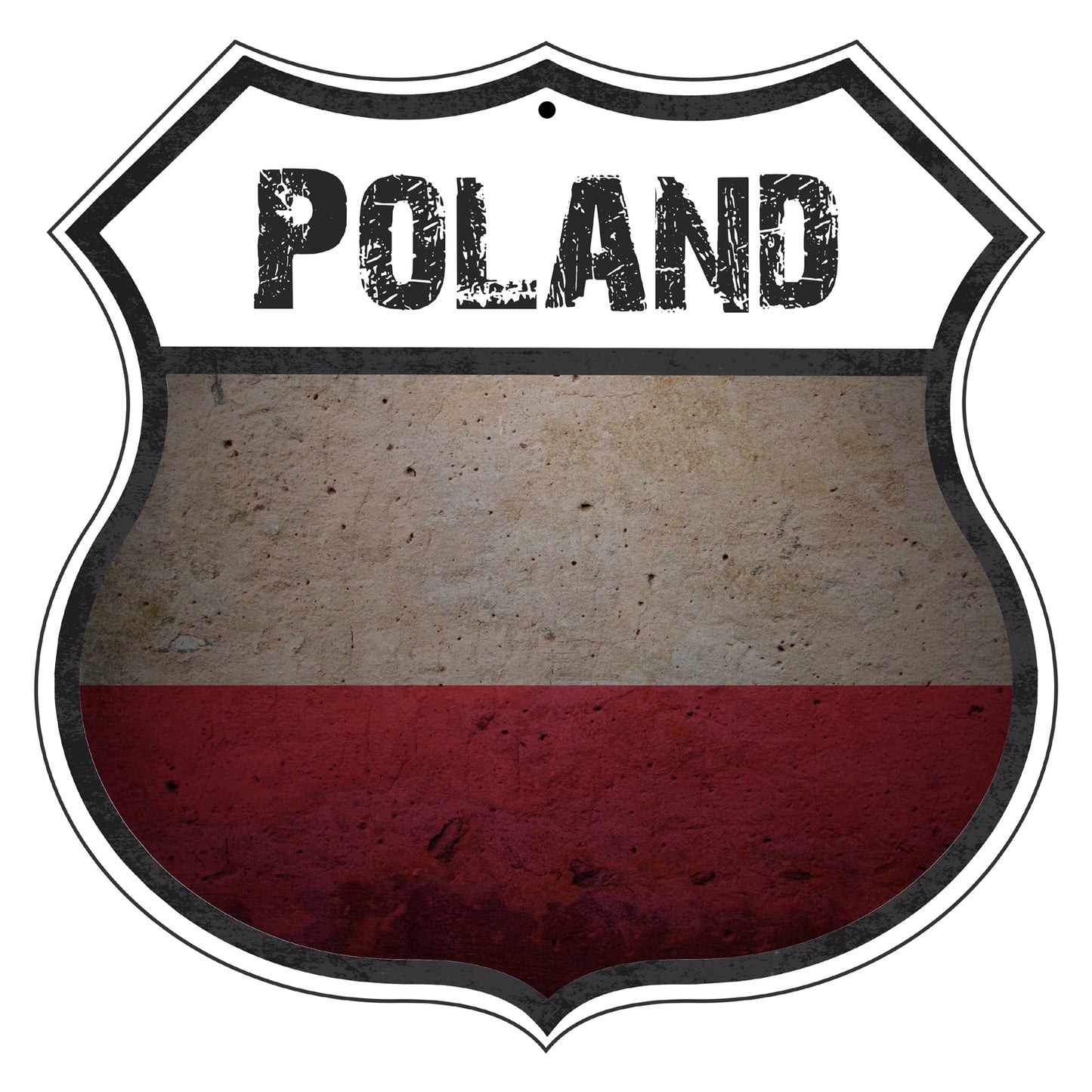 Poland Flag Shield Sign