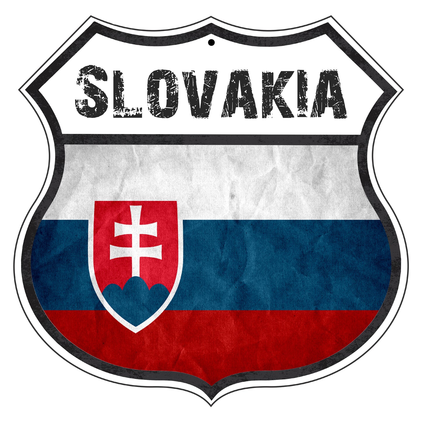 Slovakia Flag Shield Sign
