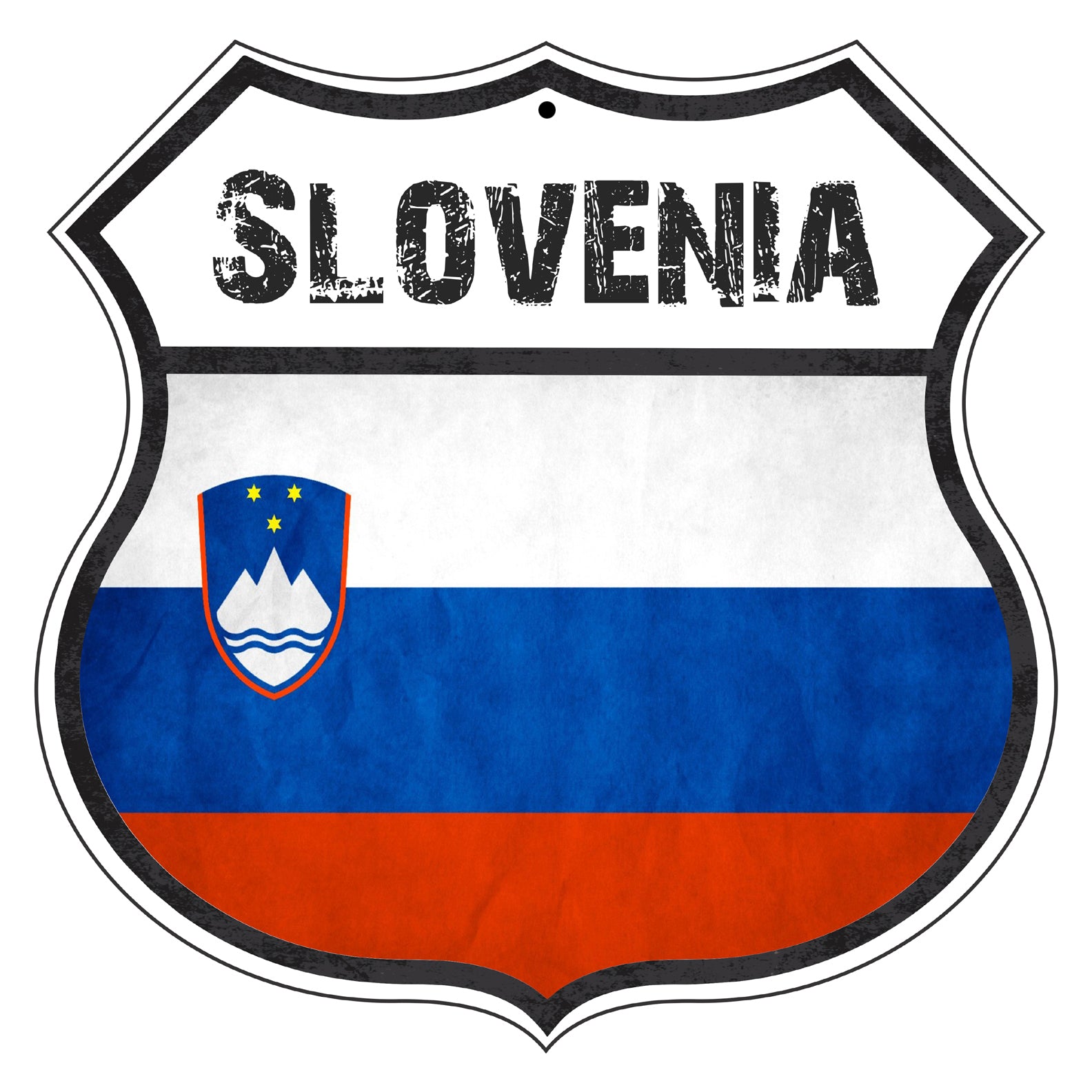 Slovenia Flag Shield Sign