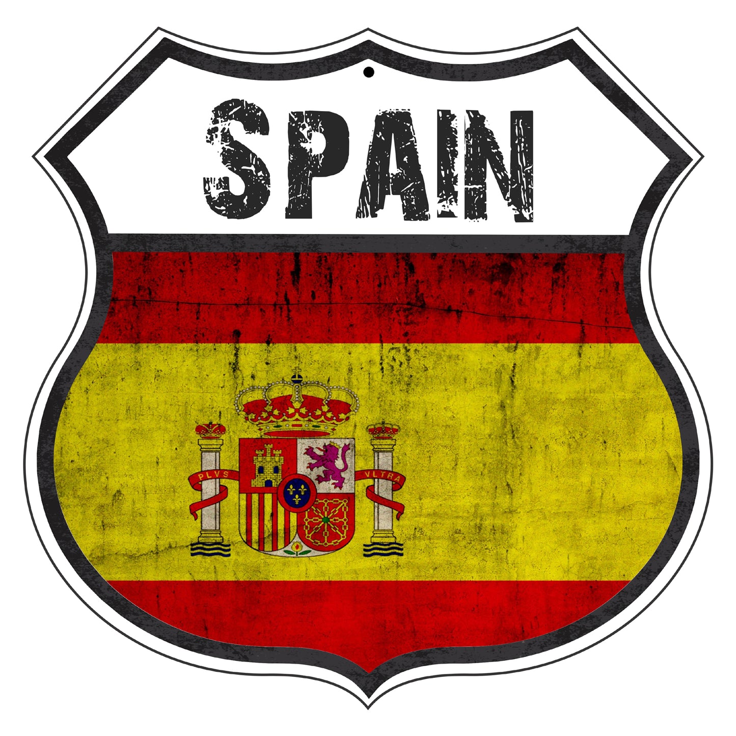 Spain Flag Shield Sign