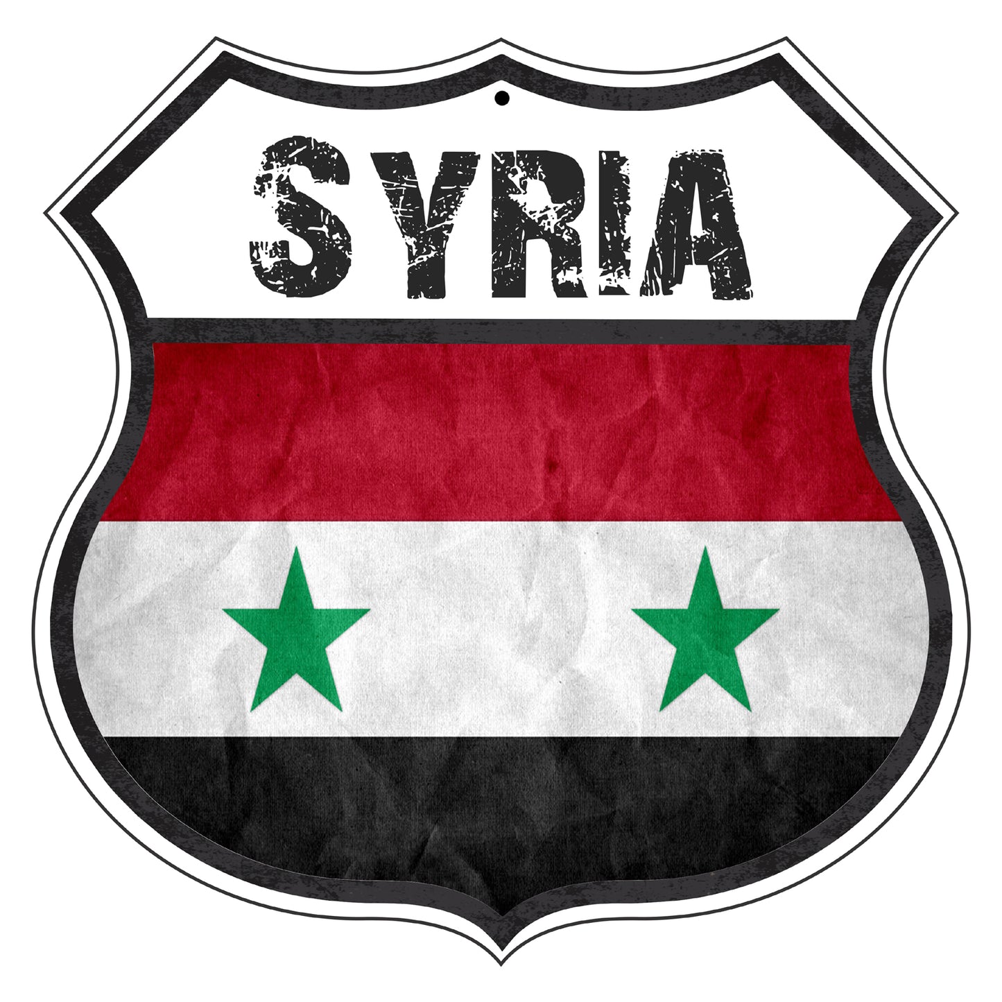 Syria Flag Shield Sign