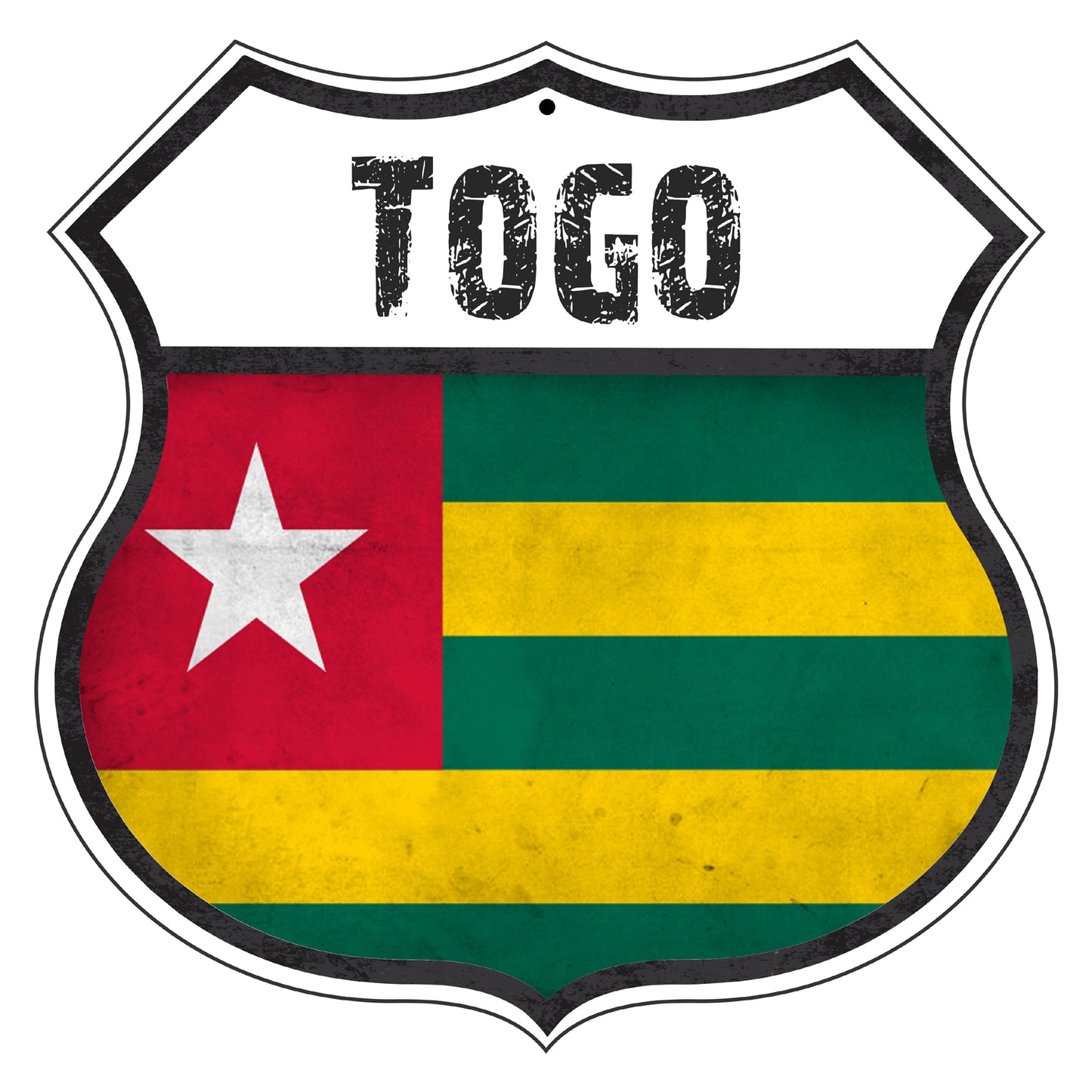 Togo Flag Shield Sign