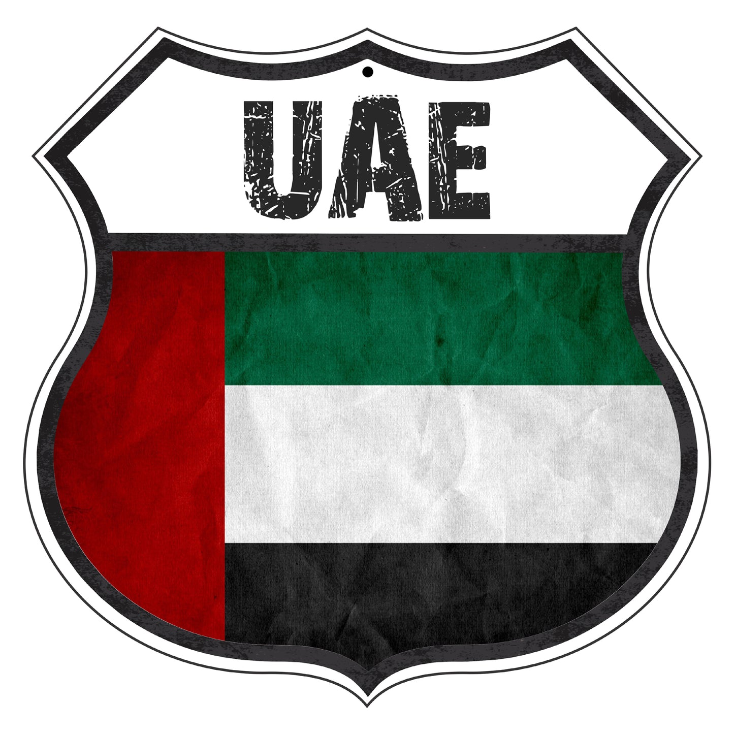UAE Flag Shield Sign