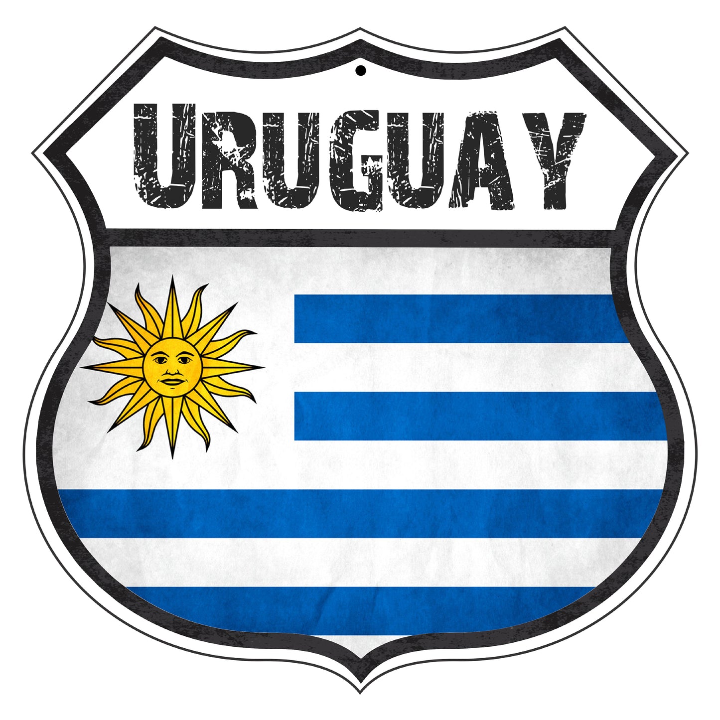 Uruguay Flag Shield Sign