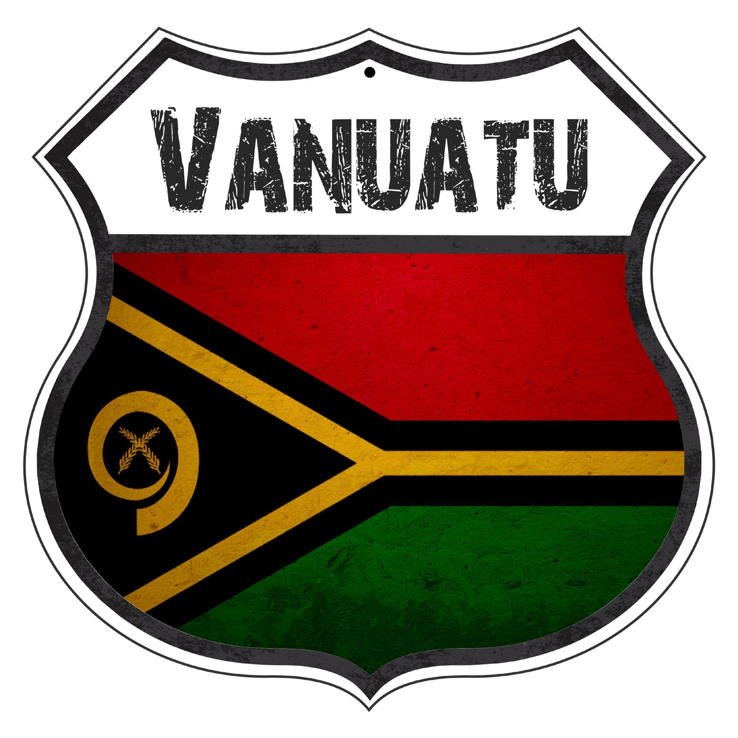 Vanuatu Flag Shield Sign
