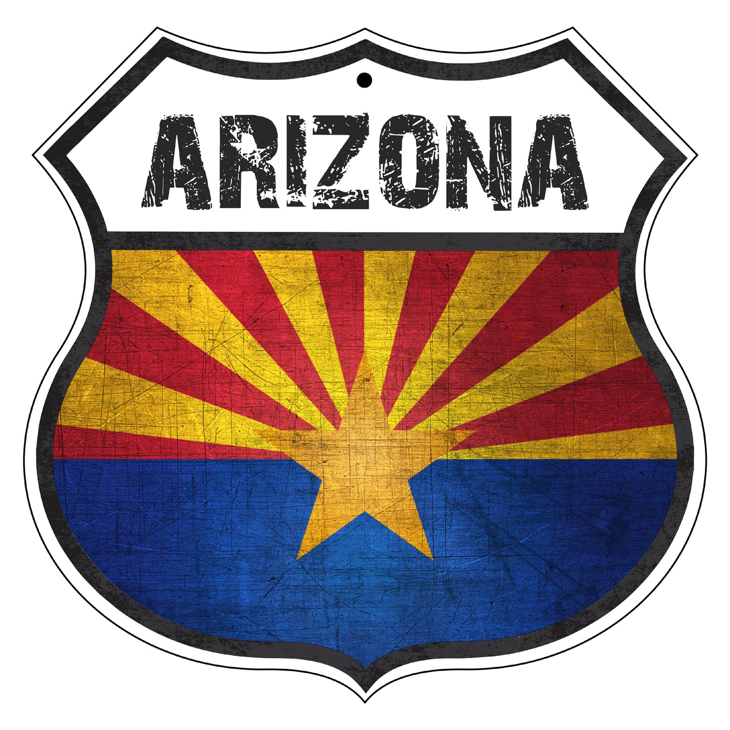 Arizona Flag Shield Sign