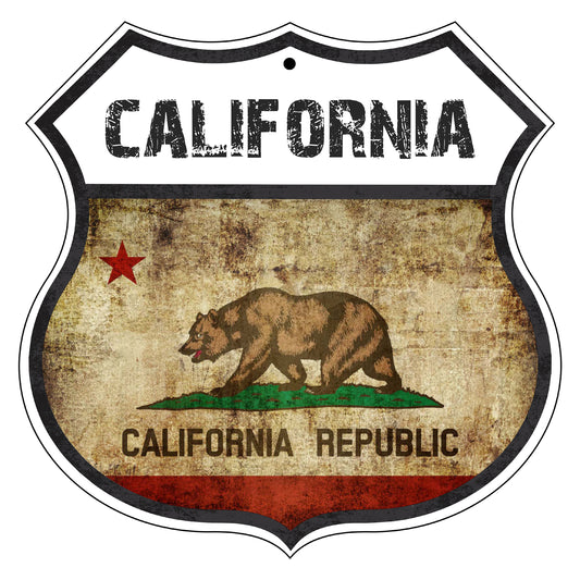 California Flag Shield Sign