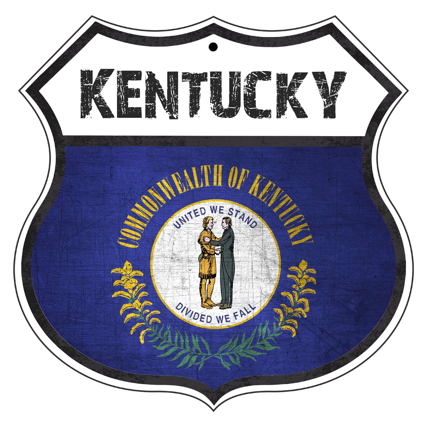 Kentucky Flag Shield Sign