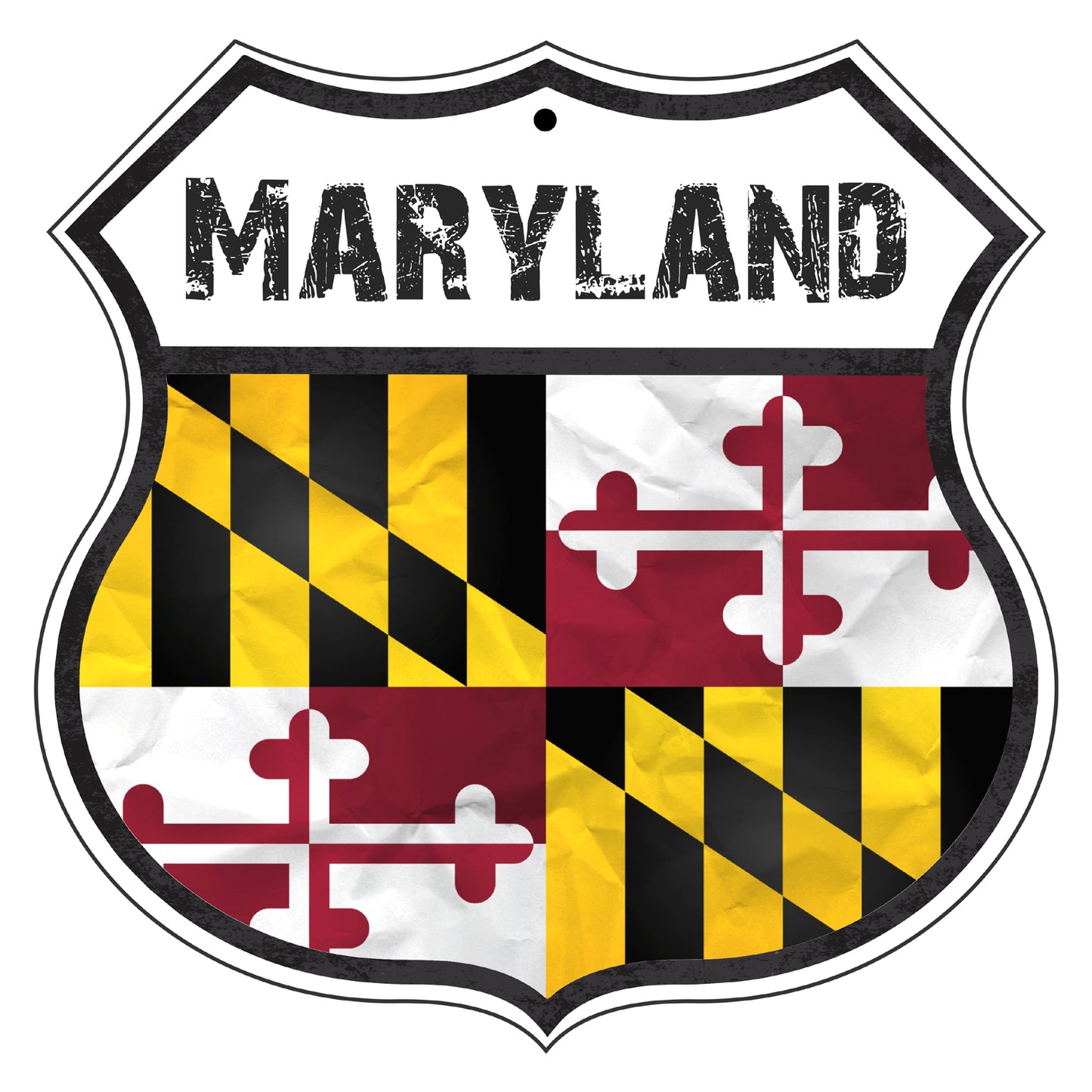 Maryland Flag Shield Sign