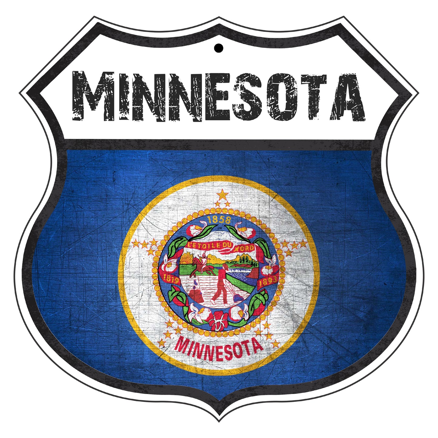 Minnesota Flag Shield Sign