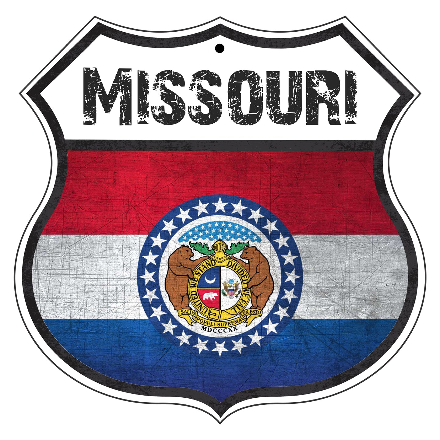 Missouri Flag Shield Sign