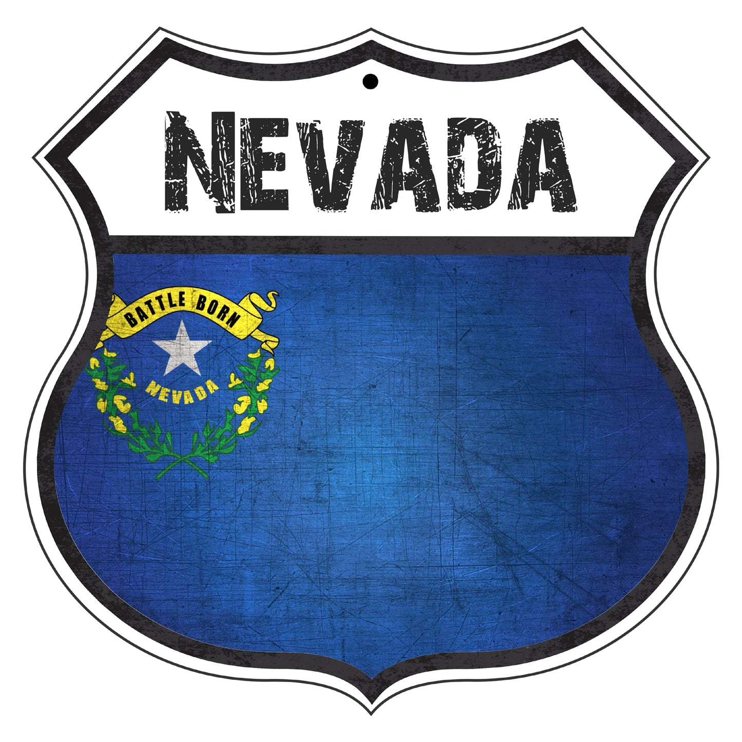 Nevada Flag Shield Sign
