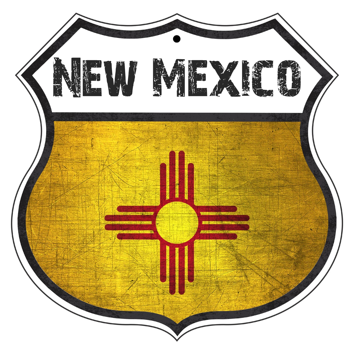 New Mexico Flag Shield Sign