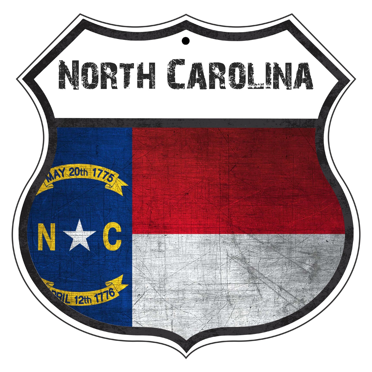 North Carolina Flag Shield Sign