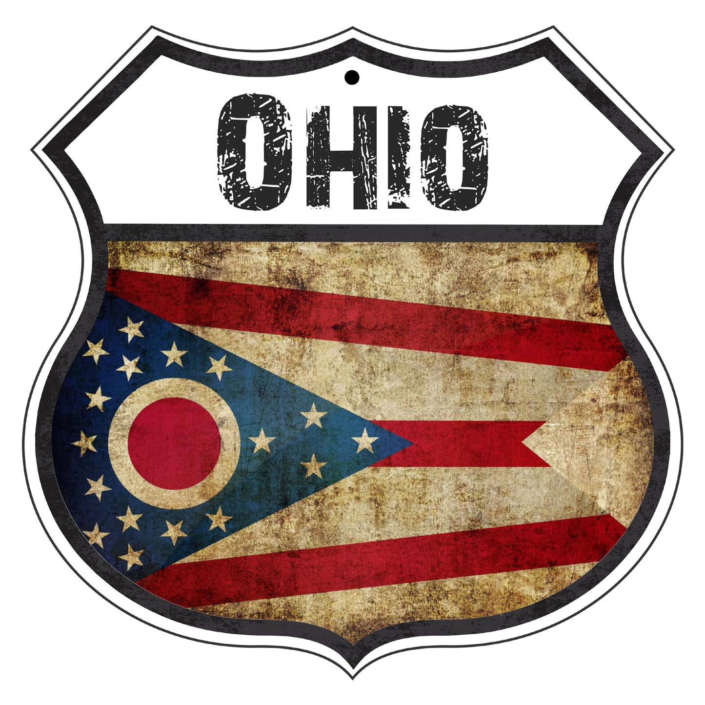 Ohio Flag Shield Sign