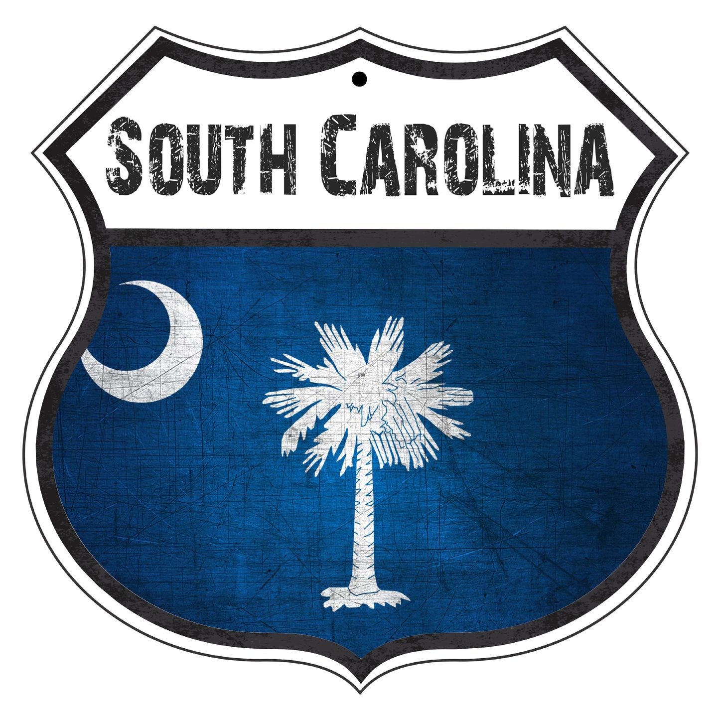 South Carolina Flag Shield Sign