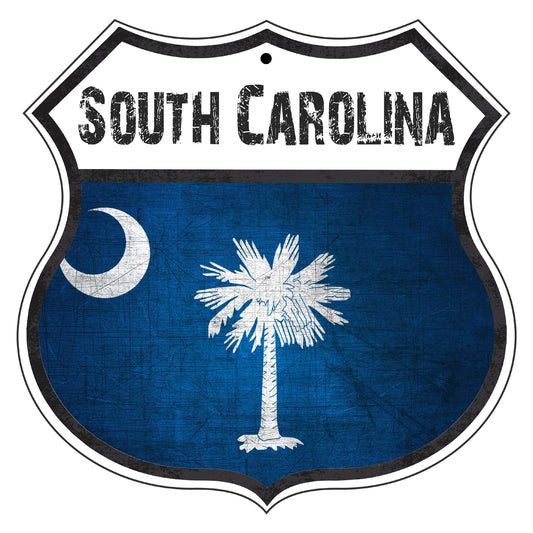 South Carolina Flag Shield Sign