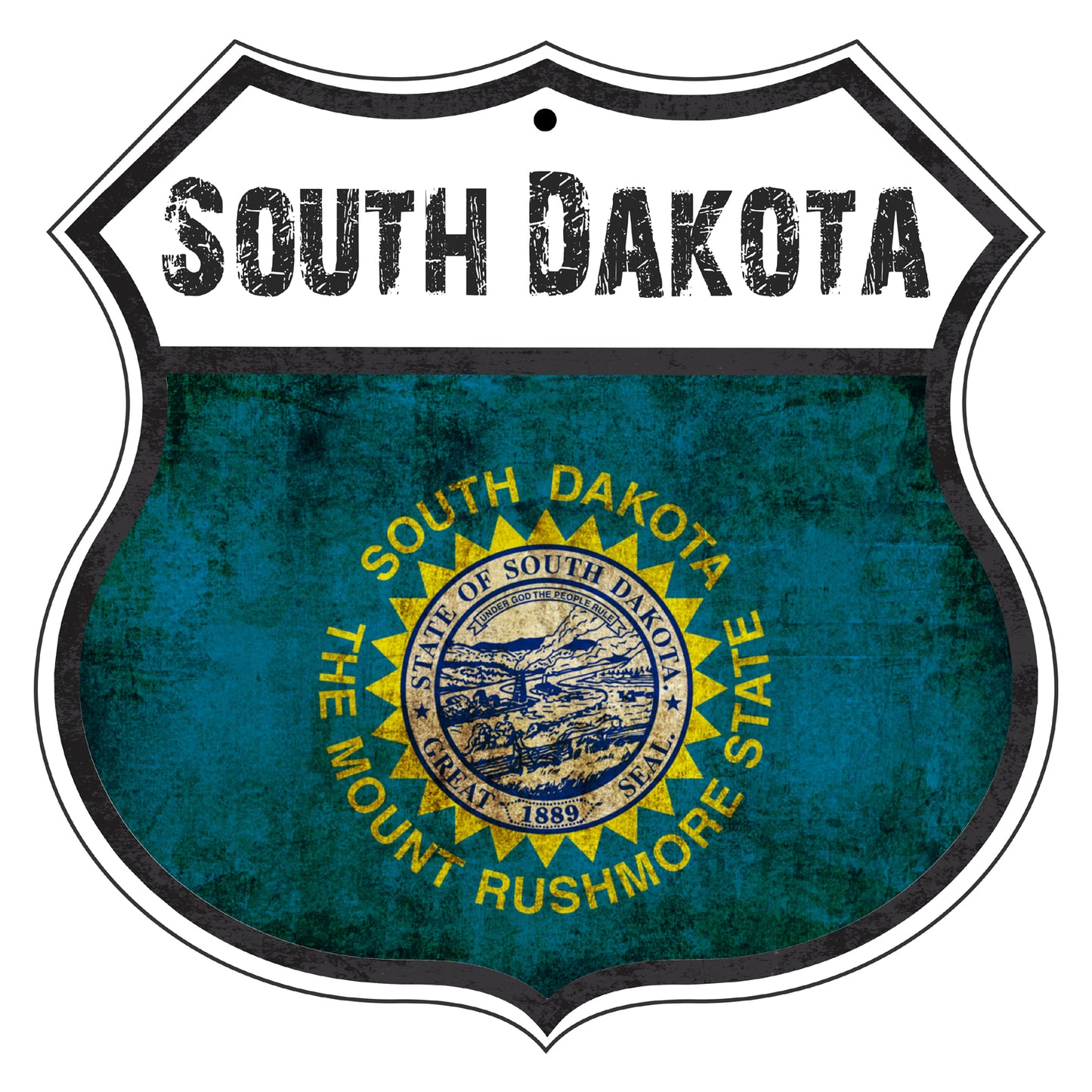 South Dakota Flag Shield Sign