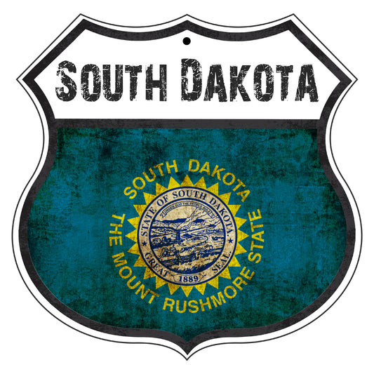 South Dakota Flag Shield Sign