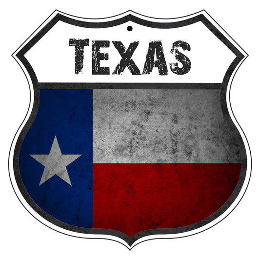 Texas Flag Shield Sign