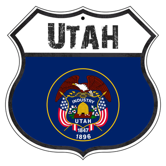 Utah Flag Shield Sign